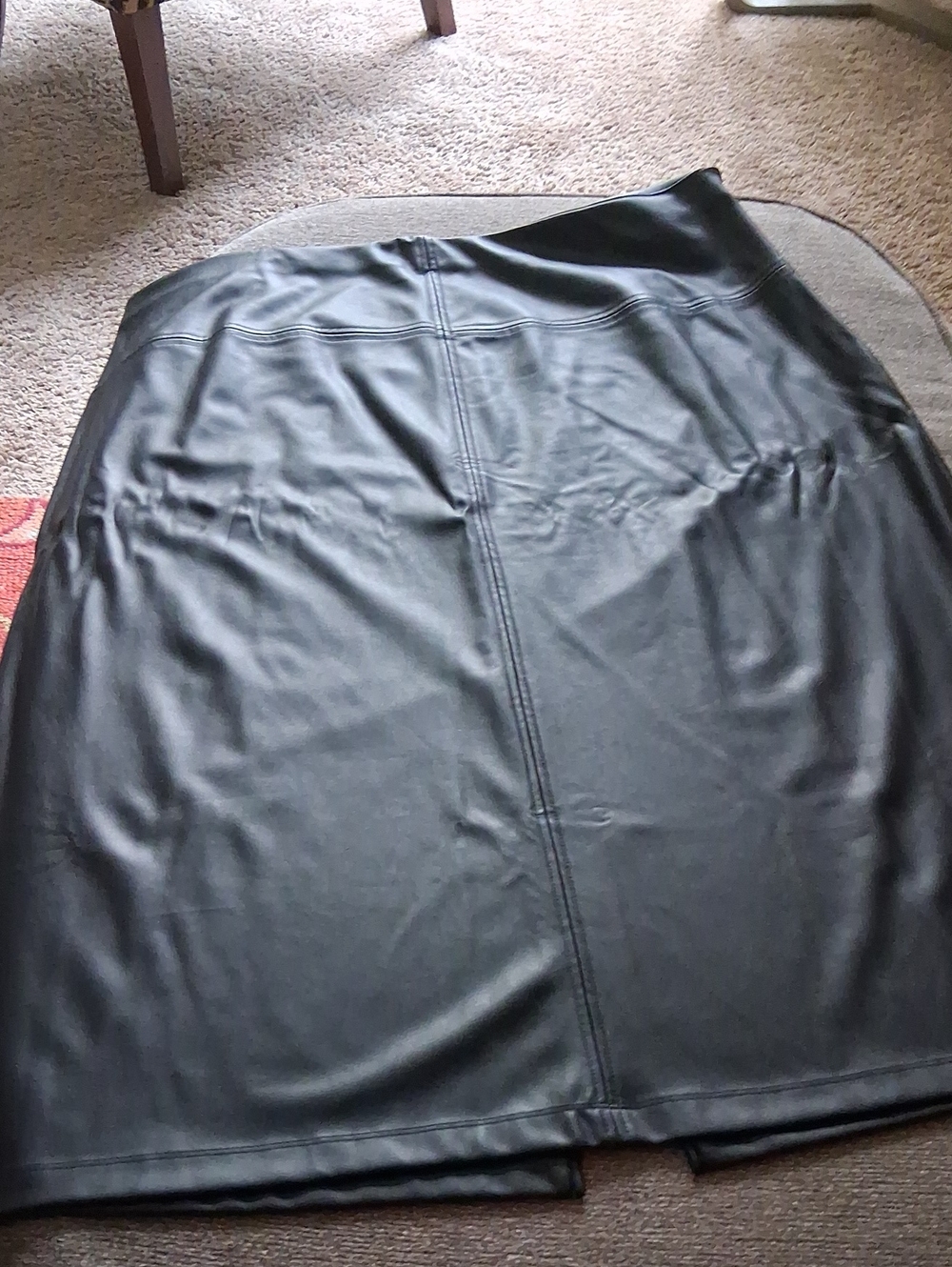 a new day Black Faux Leather Pencil Skirt Plus Size 22